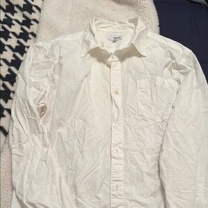 Sonoma White Casual Button Down Shirt